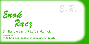 enok racz business card